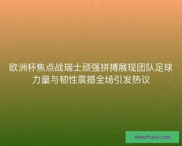 欧洲杯焦点战瑞士顽强拼搏展现团队足球力量与韧性震撼全场引发热议